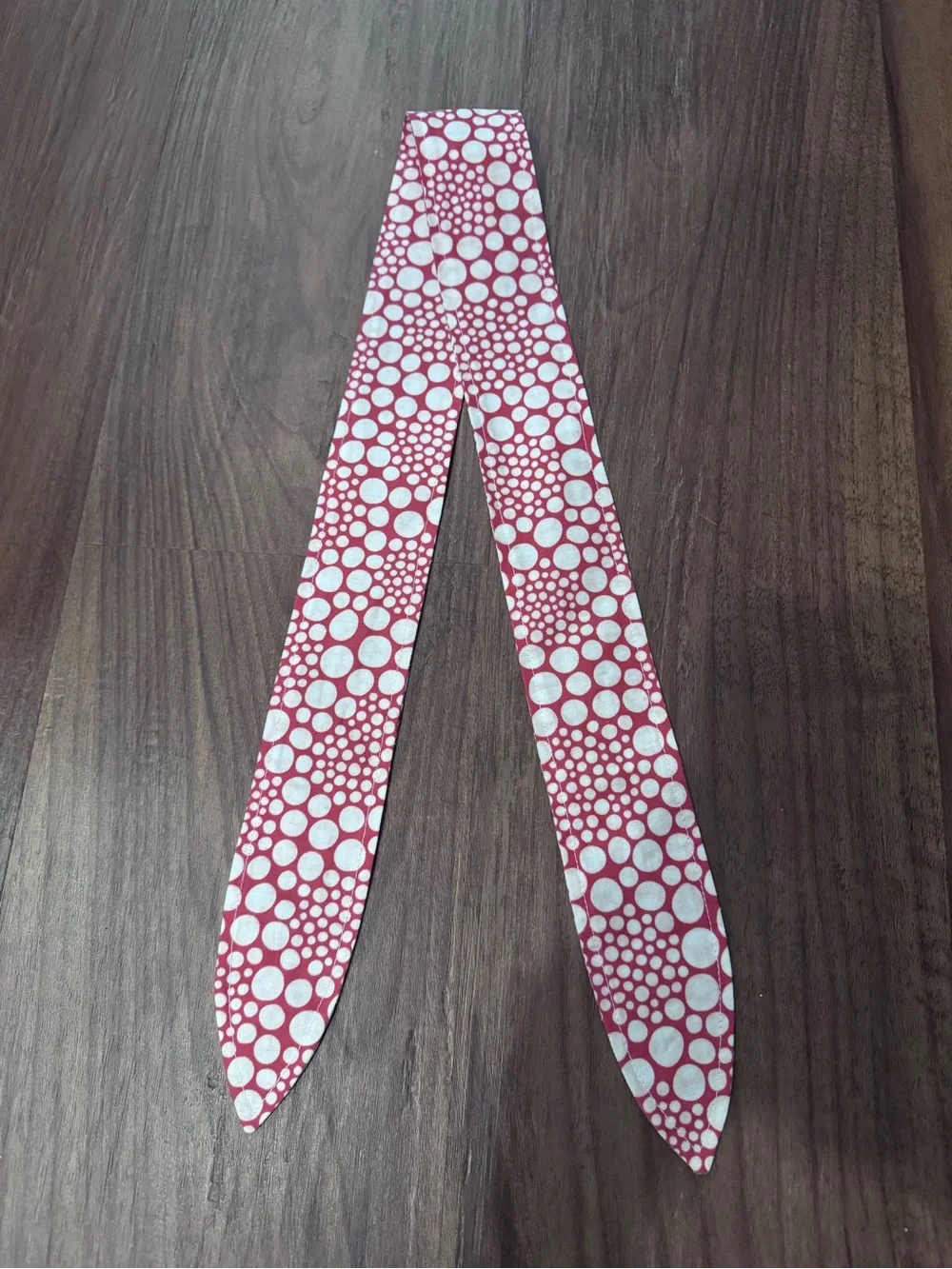 Teaching with Julia headband red Polka Dot Skinny Scarf Tie - Women Accessories